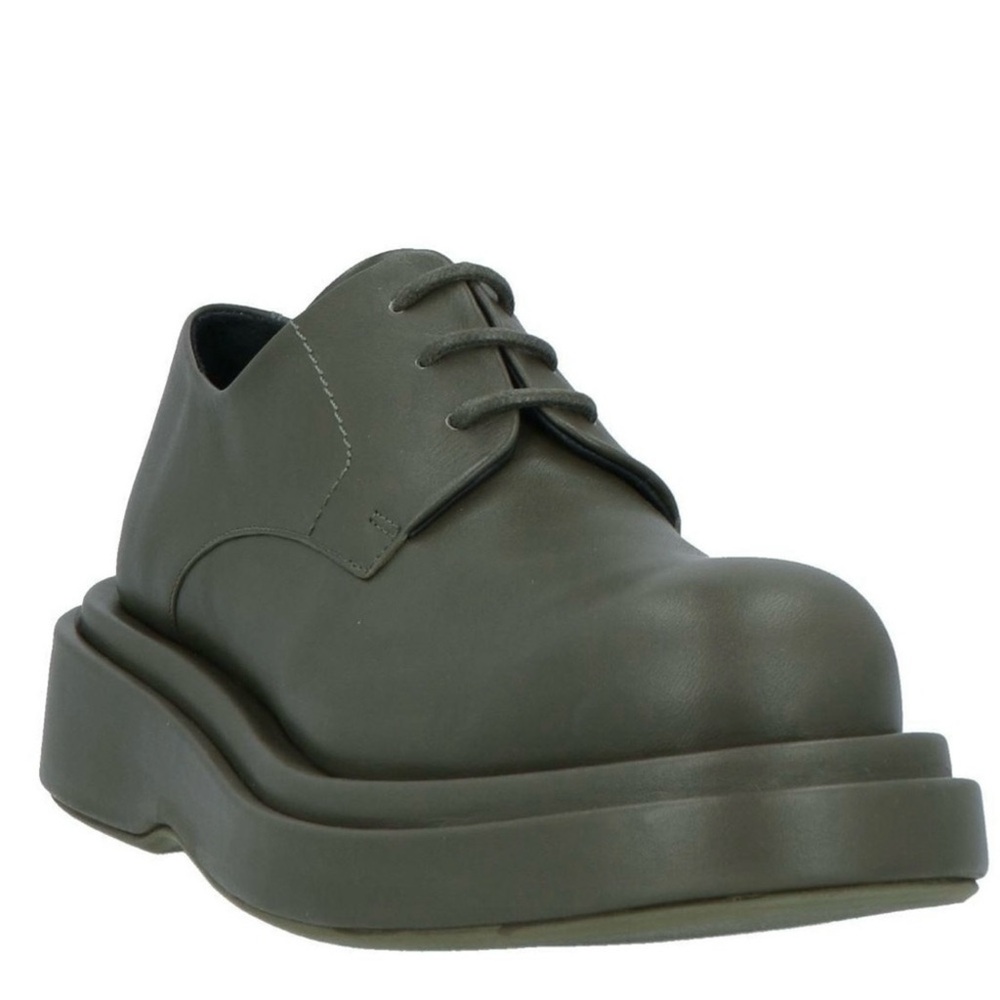 Women's Gray Leather Oxford Shoes